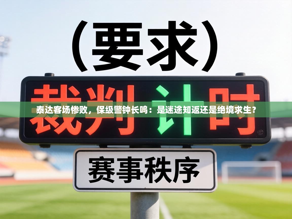 泰达客场惨败，保级警钟长鸣：是迷途知返还是绝境求生？  第1张